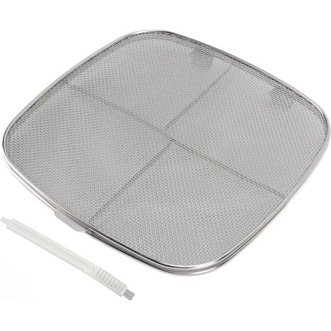 Écran anti-éclaboussures 304 inoxydable pour friteuse et barbecue ovale, double protection pour usage domestique. (1/5)