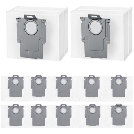 Paquete de 12 bolsas para aspiradoras robot Roborock Q5+, Q5 Max+, Q5 DuoRoller+, Q5 Pro+, Q7+ Max+/M5+/L5+, Q8 Max+, S8+, S8 Pro Ultra, S7 MaxV/Max Ultra, Q10 S5+/X5+, bolsa de gran capacidad de 3,6 
