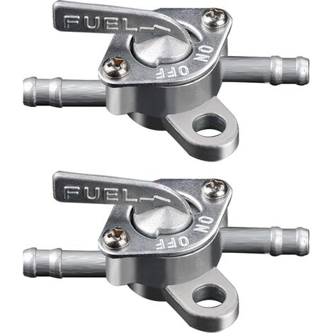Deux interrupteurs pour tuyau de carburant, adaptés aux robinets et réservoirs de carburant, tuyau de carburant de 6 mm, type universel.