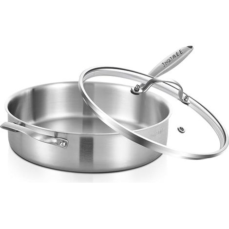 Sauté Pan 11 in Stainless Steel 5L, 3-Ply Induction (1/5)