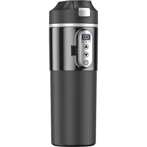 Bouilloire Électrique Pour Voiture - 500 ml - Chauffage Rapide 12 V / 24 V - Affichage Numérique - Réglage Tactile de la Température 25 °C à 100 °C - Anti-séchage - 1 Pièce (1/5)
