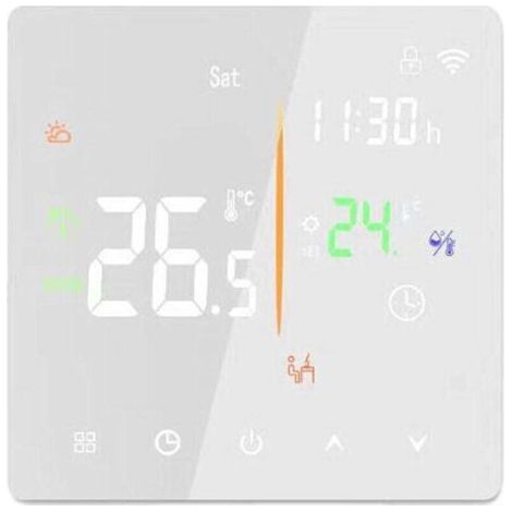 3A Energy Saving Smart Thermostat for Water Heater/Boiler, Touch Control, White (Wi-Fi Not Included) XXW (1/4)