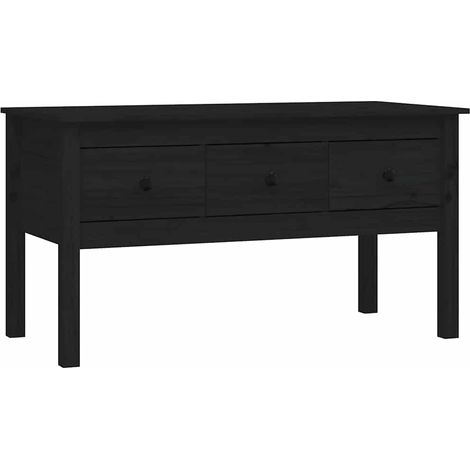 Maison Exclusive - Mesa de centro de madera maciza de pino negro (1/5)