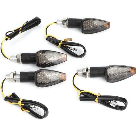Clignotant LED, 4 Pièces Clignotant Lampe LED Moto saleté Vélo Lumière Clignotant Universel Moto Lumière Clignotant. (1/5)