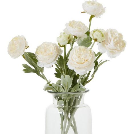 The Natural Garden Collection Apricot Ranunculus (Single Stem Flower) - Plastic - Height 50 cm - Pink
