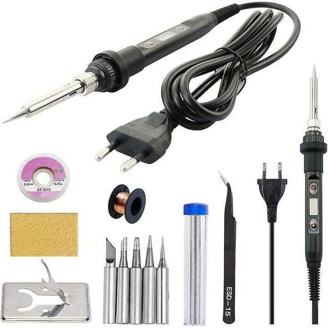 Nouveau fer à souder électrique à température réglable 220 v 110 v 60 w 80 w poste de reprise de soudure chaleur crayon conseils outil de réparation