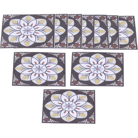 Lot de 20 autocollants diagonaux pour carrelage, imperméables, pour sols et murs. (1/5)