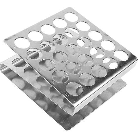 Support en acier inoxydable pour tubes à essai, porte-tubes à essai en métal, support en forme de Z pour laboratoire-11.00X10.00X4.50CM (1/4)
