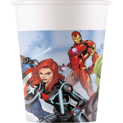 Bicchieri di carta degli Avengers da 200 ml, 8 pezzi.