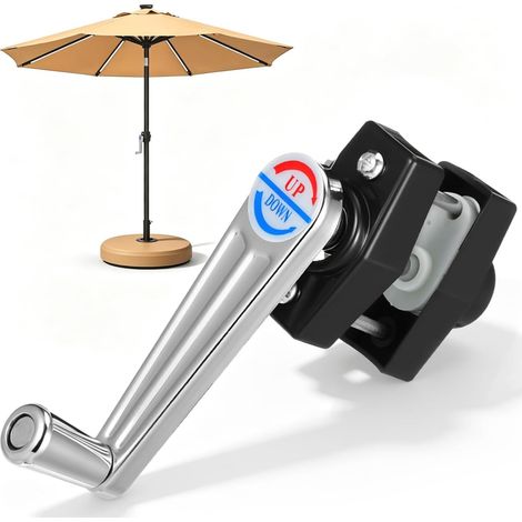 Manivelle de rechange pour parasol de terrasse en plastique et fer, facile à utiliser, pour balcon et jardin, accessoire robuste pour réglage du parasol (1/5)