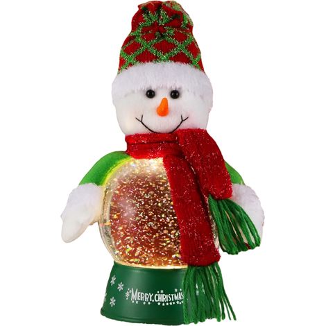 Palla neve pupazzo natalizio musicale 8 melodie 30x12,5cm (1/5)