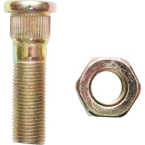 Prigioniero con dado ruota posteriore per Massey Ferguson , Case IH  e Ford  Codici OEM: 881162M2, 881162M1, 957E1120, 81815912, C5NN1120F, 3047575R2, 3047575R3, 81717274 (1/4)