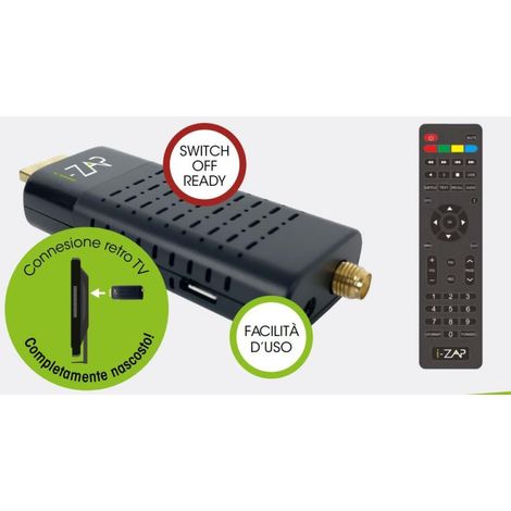 Ricevitore digitale terrestre i-can dvbt2 mini hdmi stick - t406