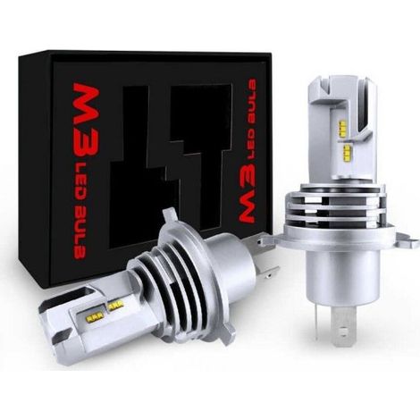 Coppia lampade a LED per Auto Moto H4 6500K 55W  luce bianca  Art.11905
