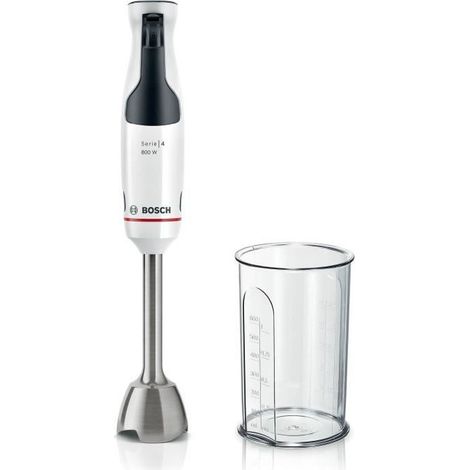 Frullatore ad immersione - BOSCH - MSM4W410 ErgoMaster - Motore 800W - 4 lame QuattroBlade - Leva velocità a grilletto + turbo (1/5)
