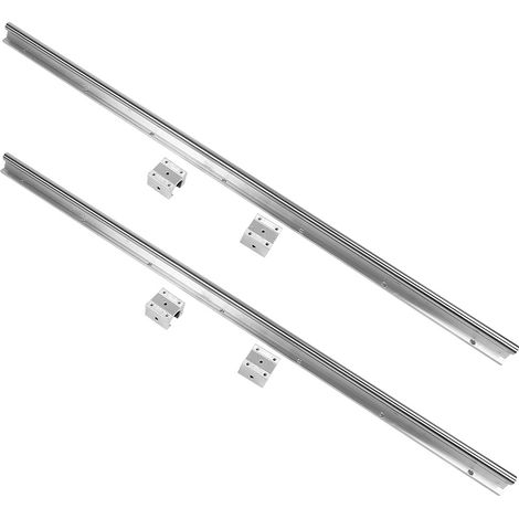 Lot de 2 rails linéaires SBR16 1000mm + 4 blocs de glissement SBR16UU pour guidage mécanique (1/5)