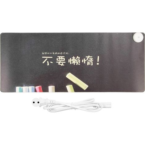 Chauffe-mains de bureau en cuir 80 x 33 cm, tapis de souris chauffant extra large, chauffe-mains de bureau, sous-main pour étudiant (norme européenne) (1/5)