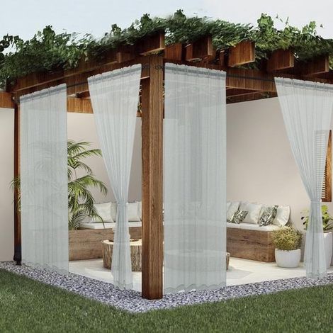 Tende a rullo trasparenti impermeabili bianche per esterni, patio e finestre interne, 160x300 cm. (1/5)