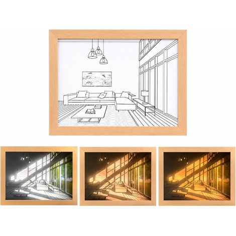 Veilleuse lumineuse, 23 x 17 cm, décoration lumineuse, cadeau, LED d'ambiance pour chambre à coucher (1/3)