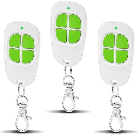 Lot de 3 AAM0049 Télécommande Portail et Garage – Compatible avec SCS Sentinel – 433,92 MHz – 4 Canaux – Code Secret Tournant & Portée Longue - Vert (1/5)