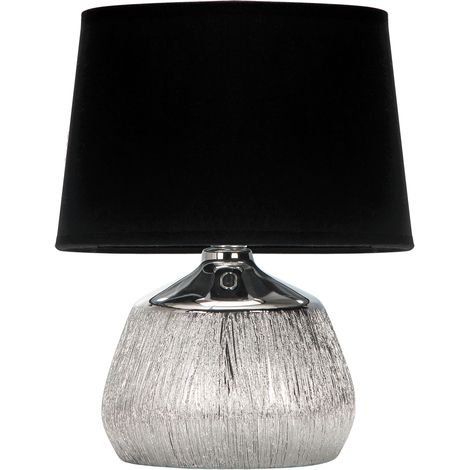 Lámpara de mesa cromada negra 40W baya E14 Ideus 03292 (1/2)