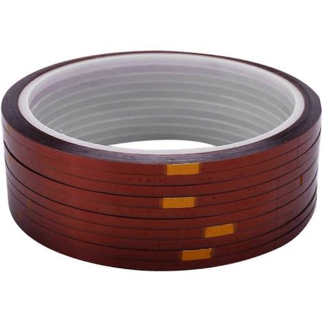 10 rouleaux de ruban adhésif résistant à la chaleur (33 m x 3 mm) pour sublimation sur mugs, couleur marron. (1/5)