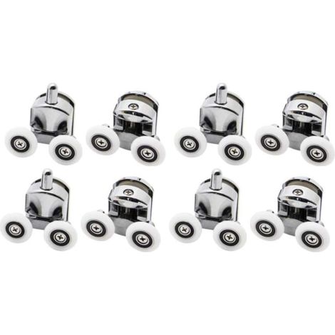 Paquete de 8 rodillos para puerta de ducha de aleación de zinc de 23 mm (1/5)