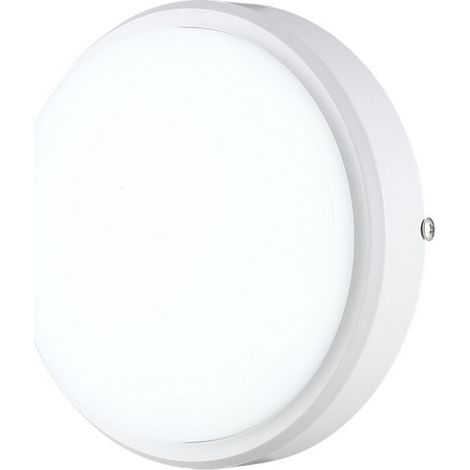 Applique murale LED ronde Plafonnier Applique murale, 12W IP65 pour l'intérieur et l'extérieur - Blanc (1/4)