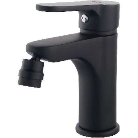 MISCELATORE MONOCOMANDO BIDET SERIE PACO Nero opaco - Senza piletta