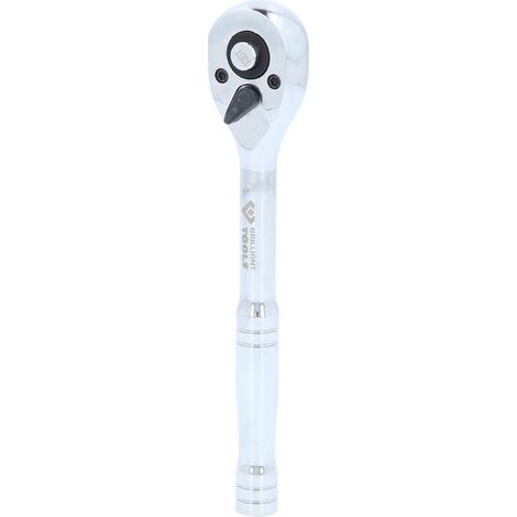 BRILLIANT TOOLS 1/4" Carraca reversible con mango metálico 100 dientes - BT020995 (1/5)