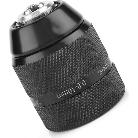 Mandrin de perçage sans clé en métal, filetage 3/8", 0,8 mm à 10 mm, pour perceuse électrique portative (1/5)