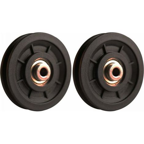 Roue de poulie nylon 90 mm – Capacité de charge 500kg – Pour équipements de fitness et systèmes de porte – Installation facile (1/5)