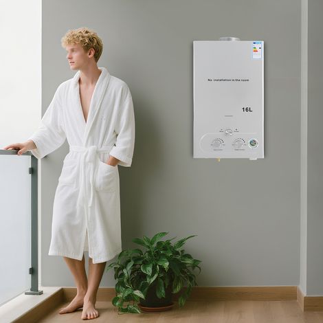 Calentador de agua instantáneo eléctrico 220V, 16L, calentador de agua eléctrico instantáneo, calentador de agua bajo encimera con pantalla digital, calentador de agua eléctrico a demanda para cocina  (1/5)