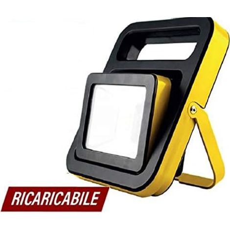 FARO A LED 20W. RICARICABILE IP54 1500 lumen HIT