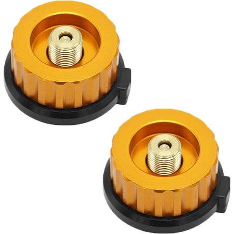 Adaptateur Pour Rechaud De Camping - Gaz Butane Propane - Compatible Cartouche Valve - Buse Precise - Soupape De Securite - Lot De 2 (1/5)