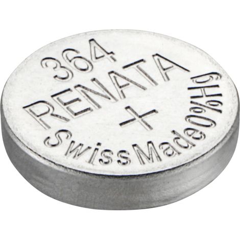 Carte de 10 piles Bouton RENATA 364 - SR60SW - SR621SW - Oxyde d'Argent - 1.55V