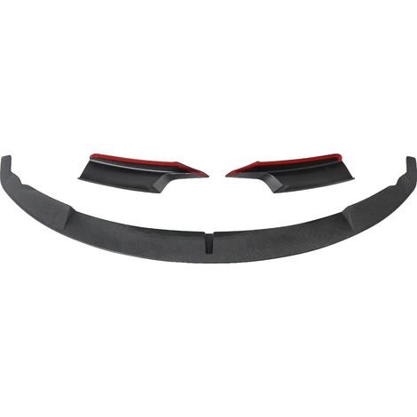 Spoiler anteriore, ricambio diretto, in plastica ABS resistente, effetto fibra di carbonio (1/2)