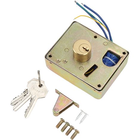 Verrou de tiroir intelligent à commande électrique avec 3 clés pour armoire, casier et chambre à coucher. Ouverture à droite. (1/5)