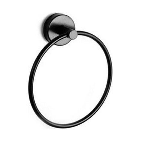 Portasalviette design ad anello in acciaio inox nero opaco  MIRA-N kamalu