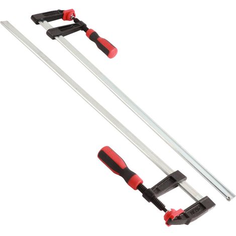 Jeffergarden Lot de 2 serre-joints en F robustes pour le travail du bois, clips de barre à glissement rapide, kit d'outils à main pour bricolage, 80 x 600 mm (1/5)