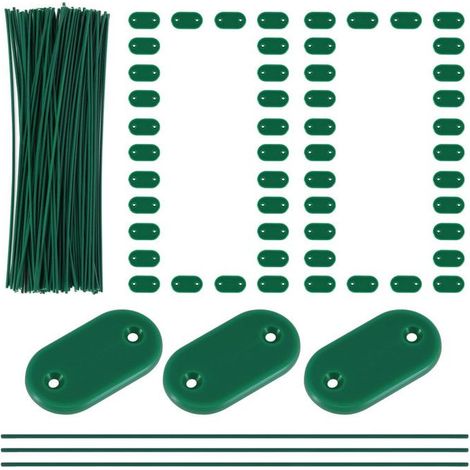 Lot de 100 fixations pour brise-vue Kit de fixation résistant aux intempéries avec serre-câbles et plaquettes fixation,serre-câbles (1/5)
