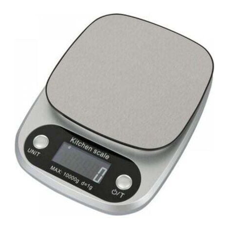 Elektronische Küchenwaage aus Edelstahl, 10 kg/1 g, digitale Küchenwaage, oz für Kochen und Backen