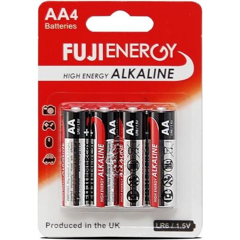 Lot de 20 paquet de 4 piles alcalines AA LR6 1.5V de haute énergie , AA LR6 batteries pour jouet, réveil, télécommande (1/2)