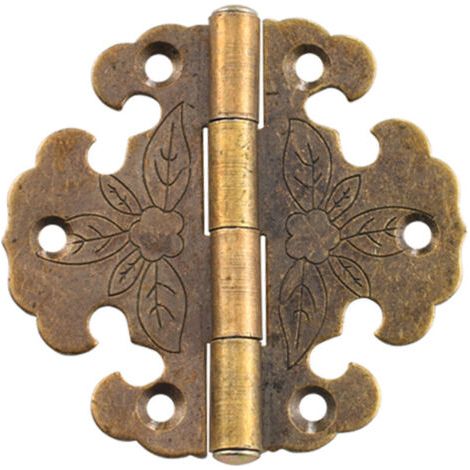 1 Pièces Charnières Antiques - Charnière décorative - Mini Charnière Rétro - Charniere Porte - Charnières vintage en bronze,Pour la décoration d'armoires,de portes en bois,de bibliothèques (1/5)