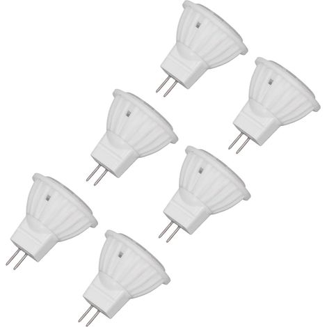 Set di 6 lampade MR11 GU4 – 220V – dimmerabili 360lm – illuminazione per esterni – luce bianca 6000K