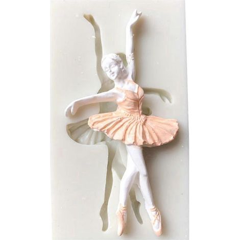 Moule en silicone pour gâteau au chocolat et fondant, motif danseuse de ballet (1/4)