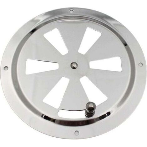 Grille Ventilation Ronde Aération Réglable Acier Inoxydable Entrée Sortie Air 125 mm - (1/4)