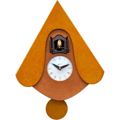 Orologio a Cucù da Parete 30X34X10Cm Pirondini Italia New W Giallo