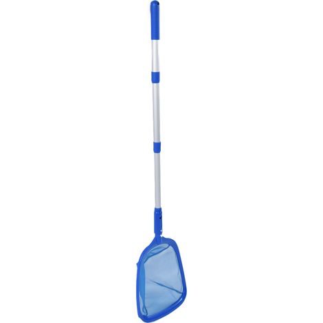 Perche télescopique 3 sections pour nettoyage piscine, épuisette à feuilles, outil de filtration blanc (emballé dans un sachet à bulles) (1/5)