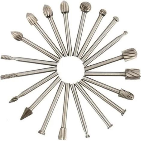 20-teiliges Fräser-Set aus Schnellarbeitsstahl (HSS) — Kompatibel mit Rotationswerkzeugen enthält Holzbearbeitungsfräser mit 3-mm-Schaft, speziell konzipiert für Heimwerker-Holzarbeiten sowie für Schn